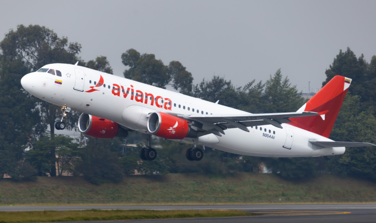 Avião da Avianca em operação nas novas rotas da Flórida