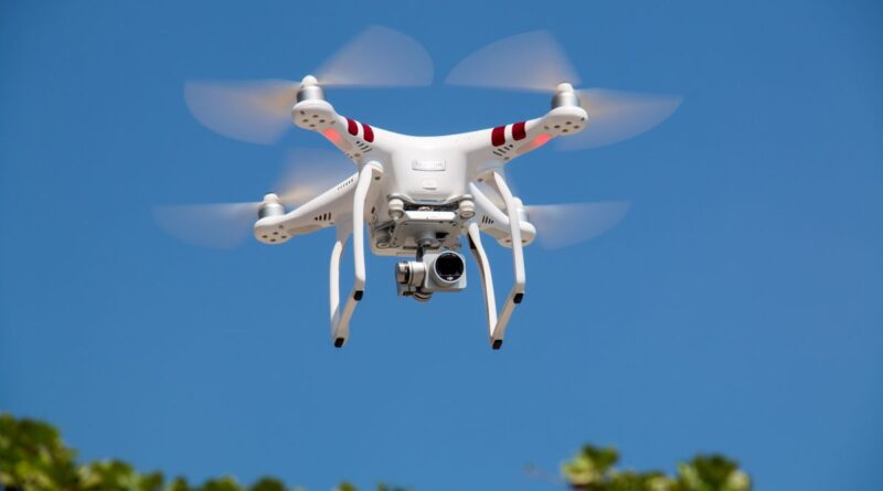 Drone realizando entrega de medicamentos em area urbana da Florida