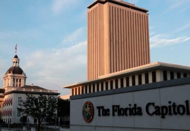 Capitólio da Flórida em Tallahassee durante a eleição primária de 2026