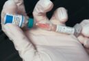 Frasco da vacina tríplice viral (MMR) usada contra sarampo, caxumba e rubéola