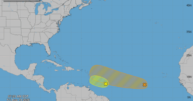 Invest 94L ganha força no Atlântico e Flórida monitora Mapa do NHC mostra áreas de perturbação tropical no Atlântico com chance de formação em 7 dias