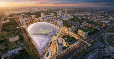 Renderização do novo estádio do Tampa Bay Rays em Tampa