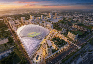 Renderização do novo estádio do Tampa Bay Rays em Tampa