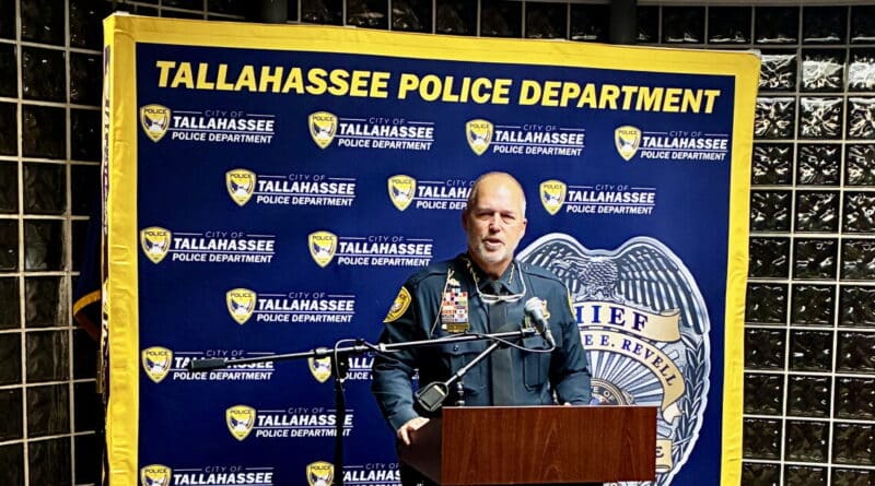 Coletiva de imprensa do Departamento de Polícia de Tallahassee sobre tiroteio perto da FAMU